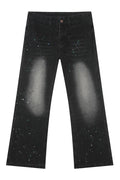 Splash Ink Washed Jeans with Pockets