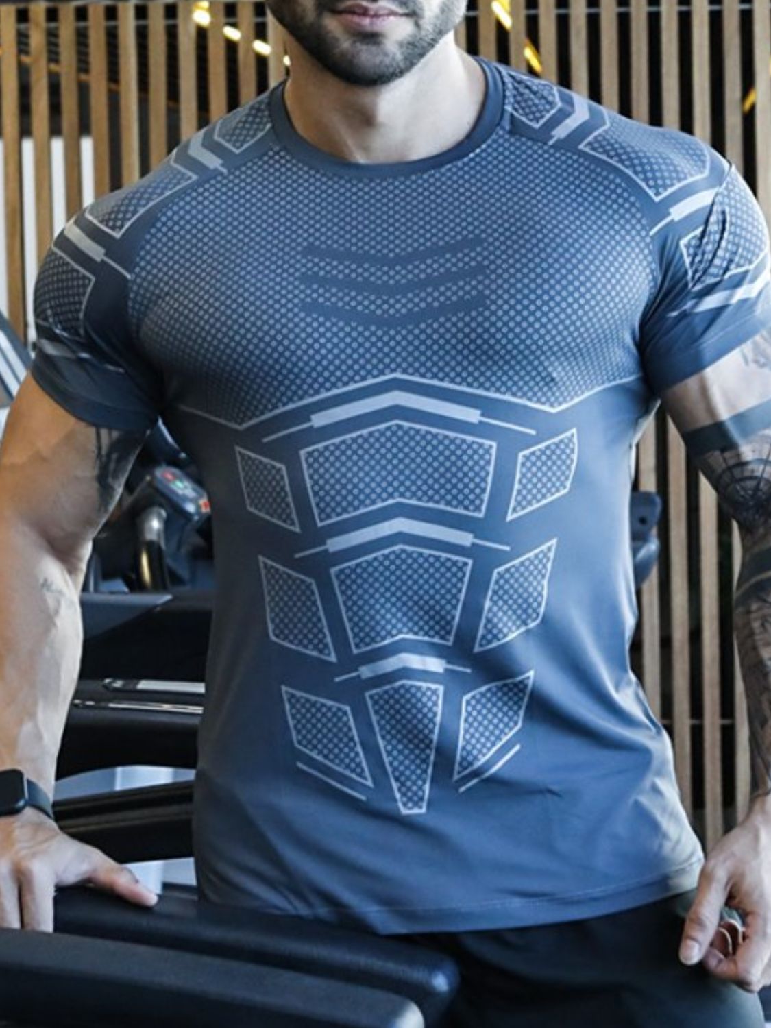 Men's Plus Size Round Neck Short Sleeve T-Shirt