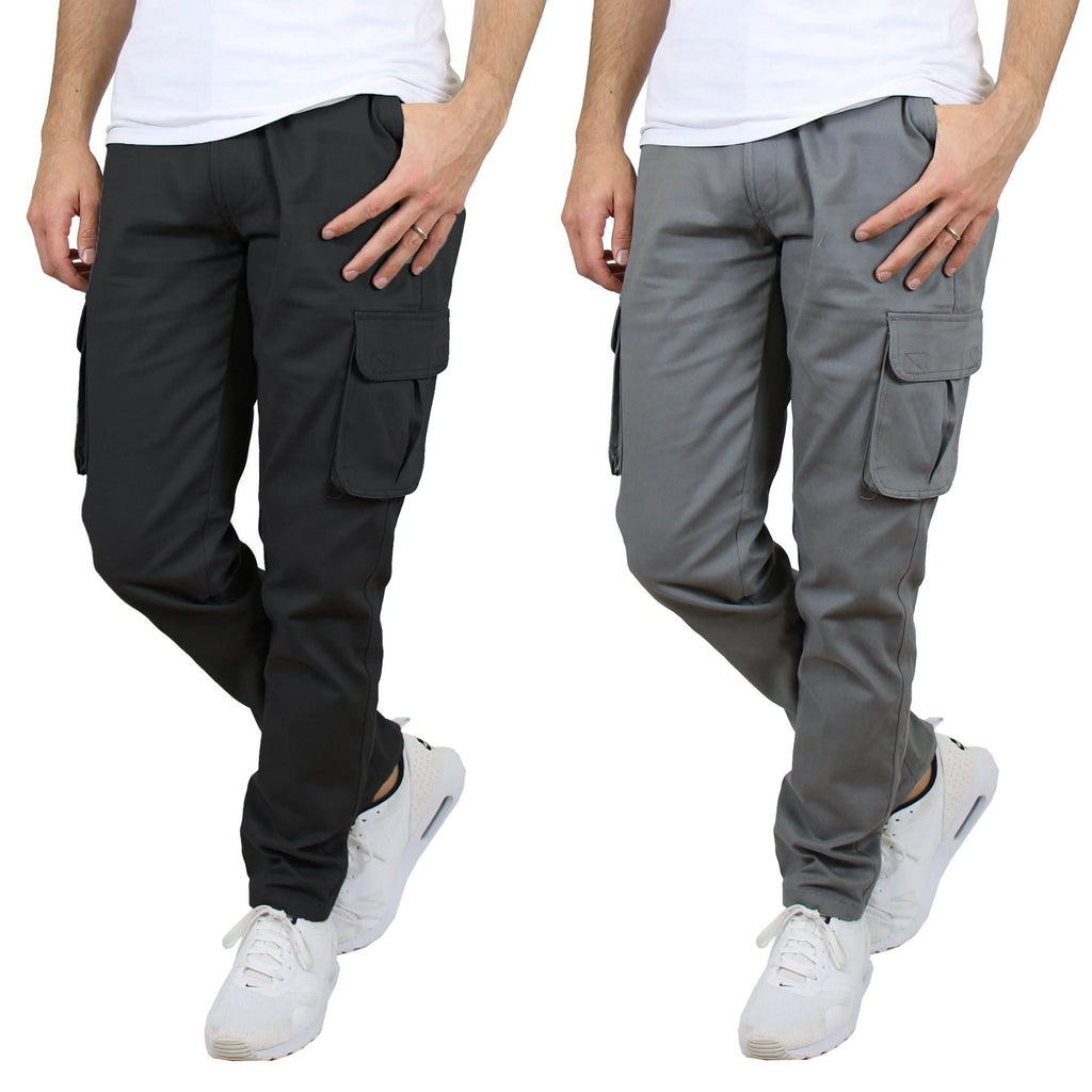 2-Pack: Men's Cotton Flex Stretch Cargo Pants