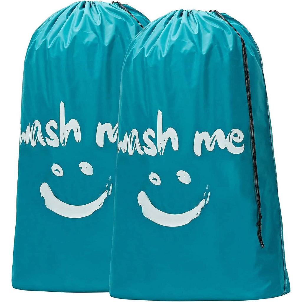 2-Pack: Wash Me Travel Laundry Bag, Machine Washable Dirty Clothes Organizer