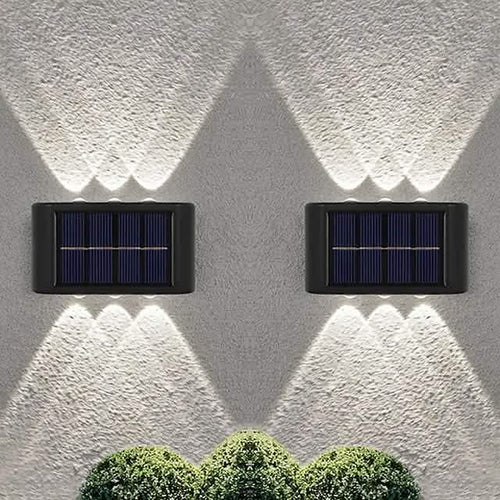 2-Pieces: Outdoor Wall Light Solar Waterproof LED Light