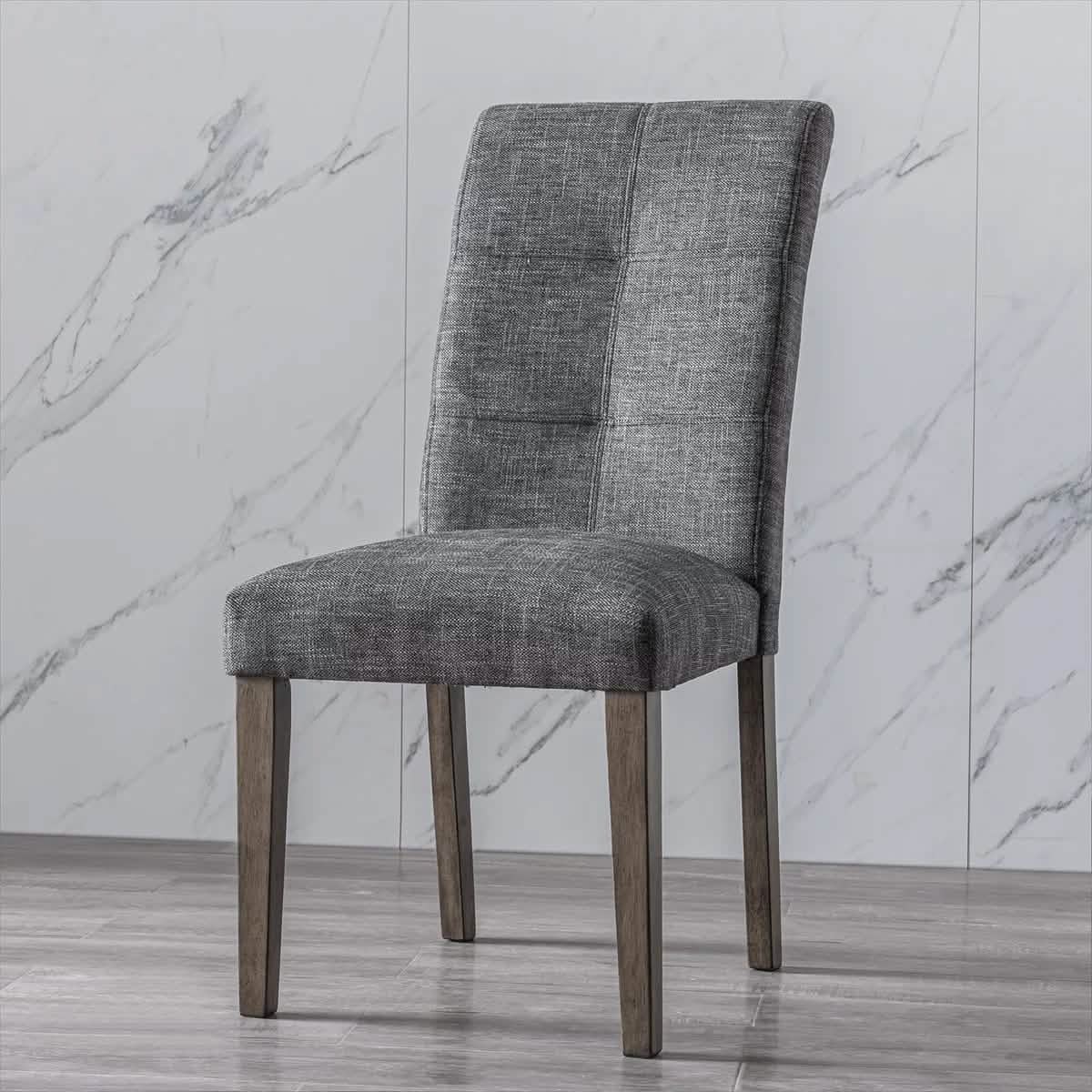 2-Pieces Set: Dining Room Chairs with Solid Wood Legs