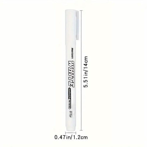 2-Pieces: White Marker Pen Alcohol Paint Oily Waterproof Tire Painting Graffiti Pens