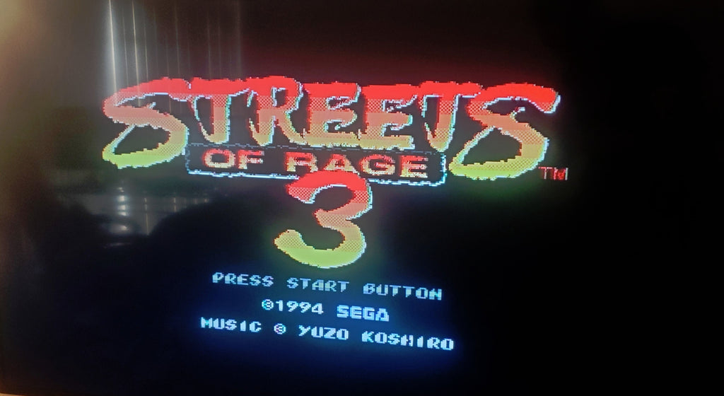 Streets of Rage 3 Sega Genesis Mega Drive Video Game Cartridge