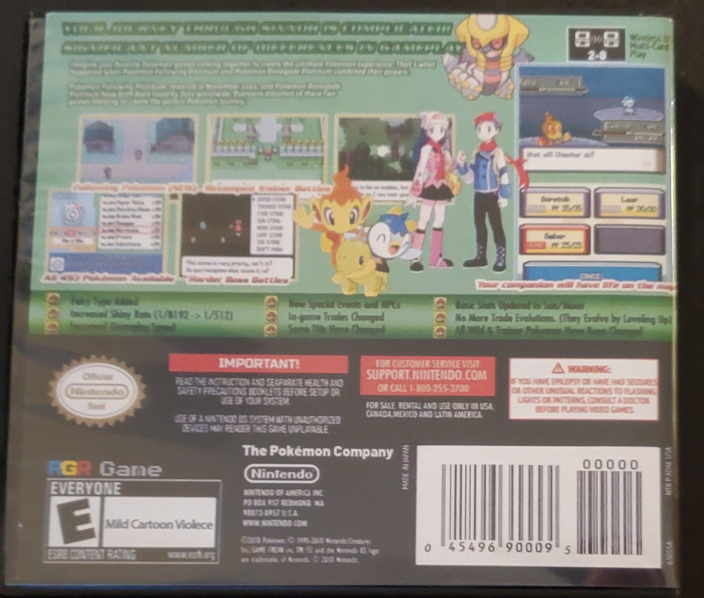 Pokemon FolloWing Renegade Platinum NDS Video Game Nintendo DS with Box
