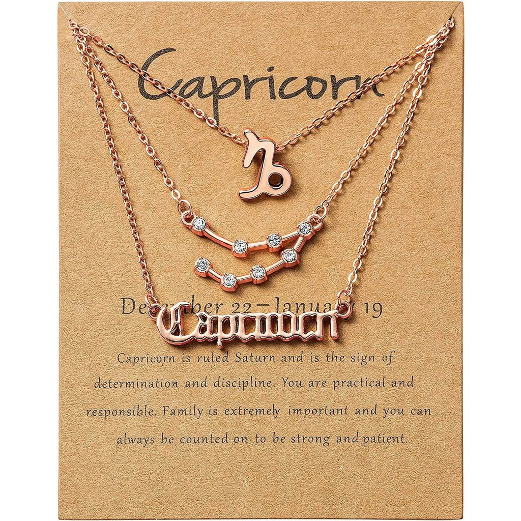 3-Piece: Constellation Zodiac Layer Necklaces