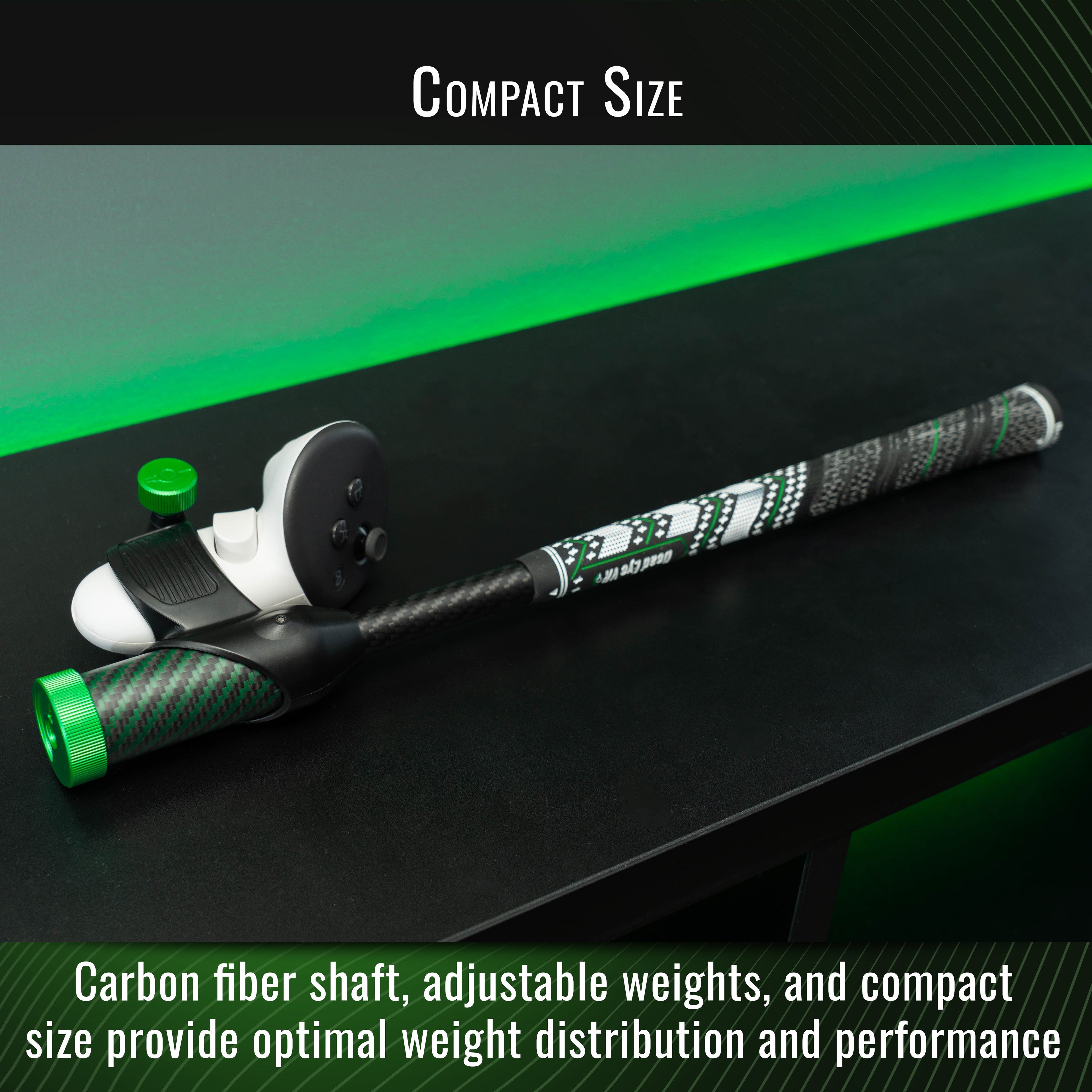 DriVR Elite Mini -  Adjustable VR Weighted Golf Club Handle Accessory - Compatible with Quest 2, 3/3s, and Pro