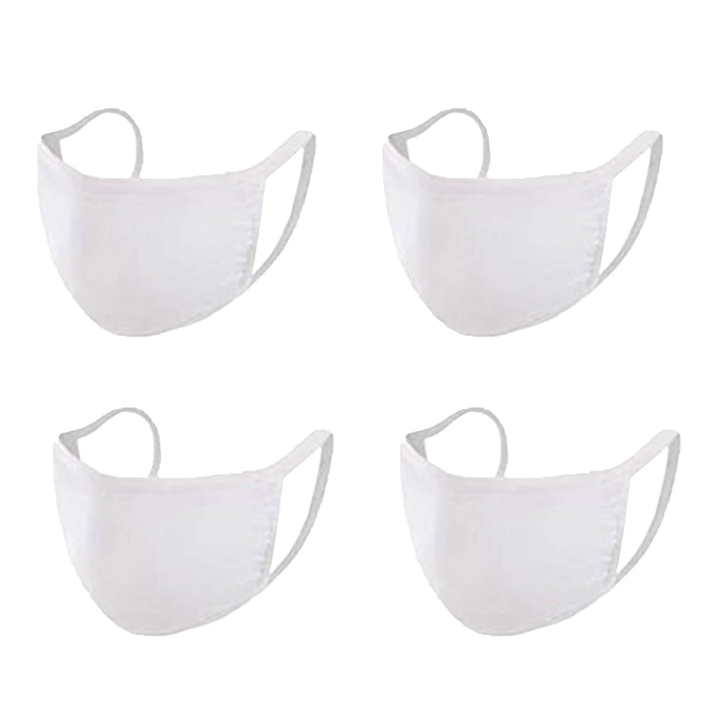 4-Pack: Washable & Reusable 2-Ply Cotton Fabric Reversible Face Mask
