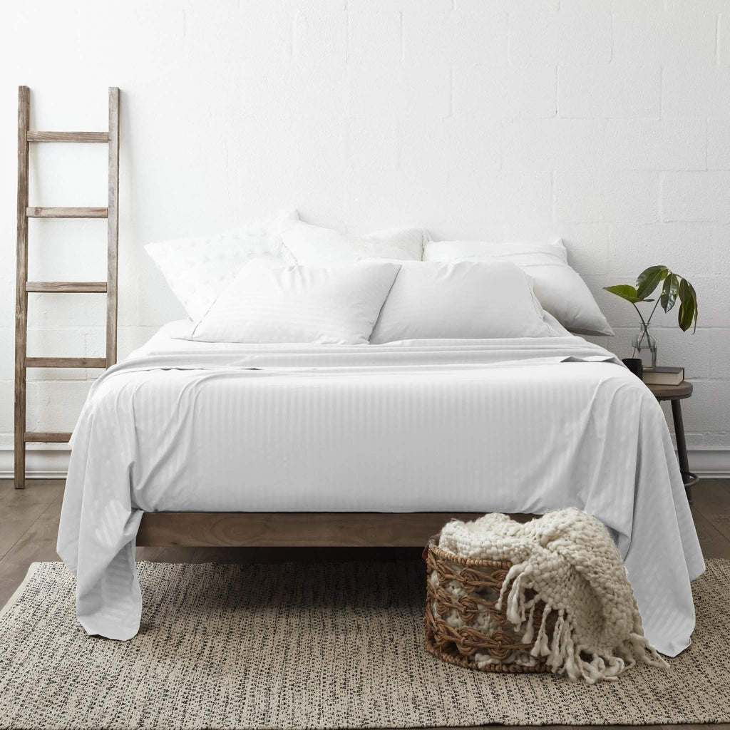 4-Piece Striped Embossed Sheet Set
