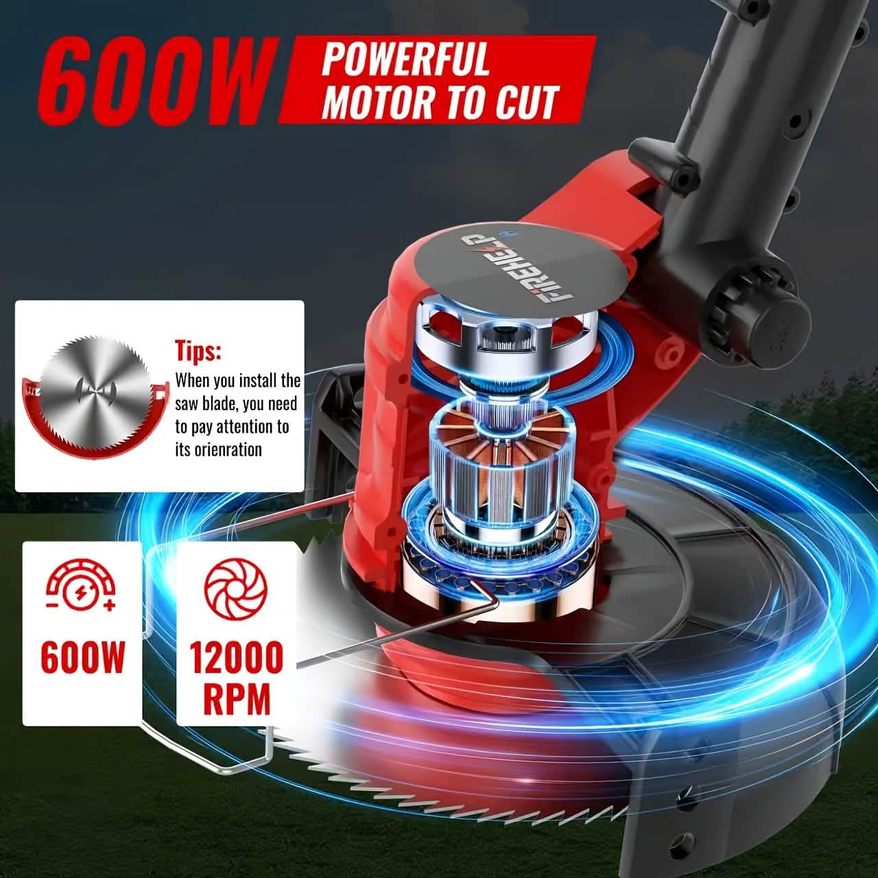 Portable Wireless Electric Lawn Mower 