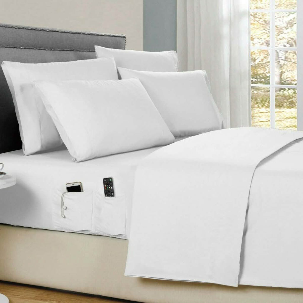 6-Piece: Bamboo Smart Sheet Set With Storage Pocket