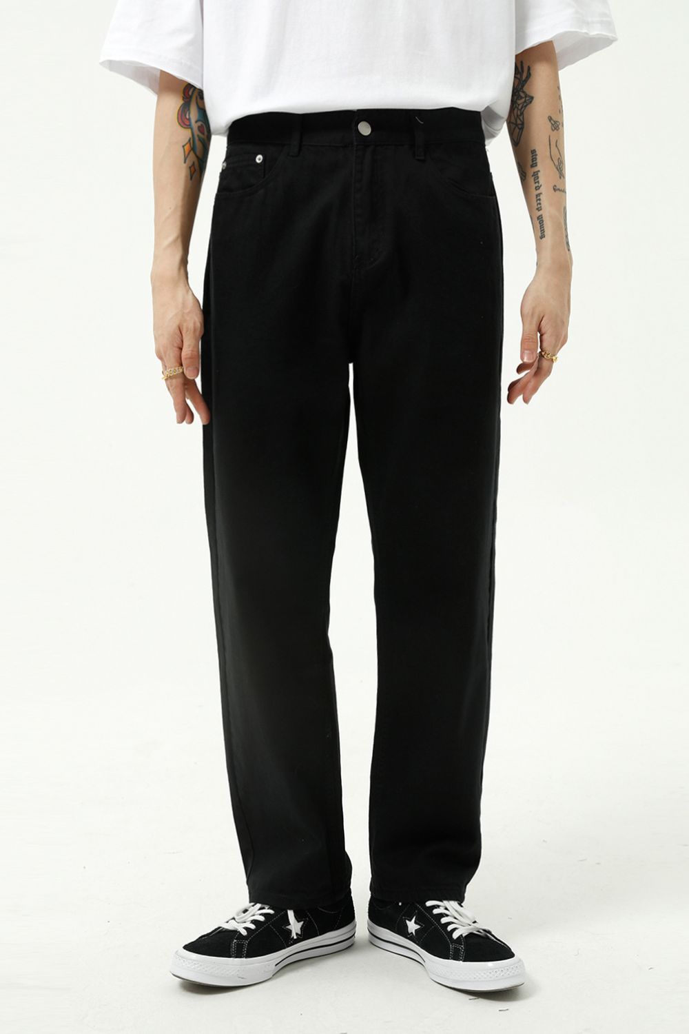 Straight Leg Jeans with Pockets