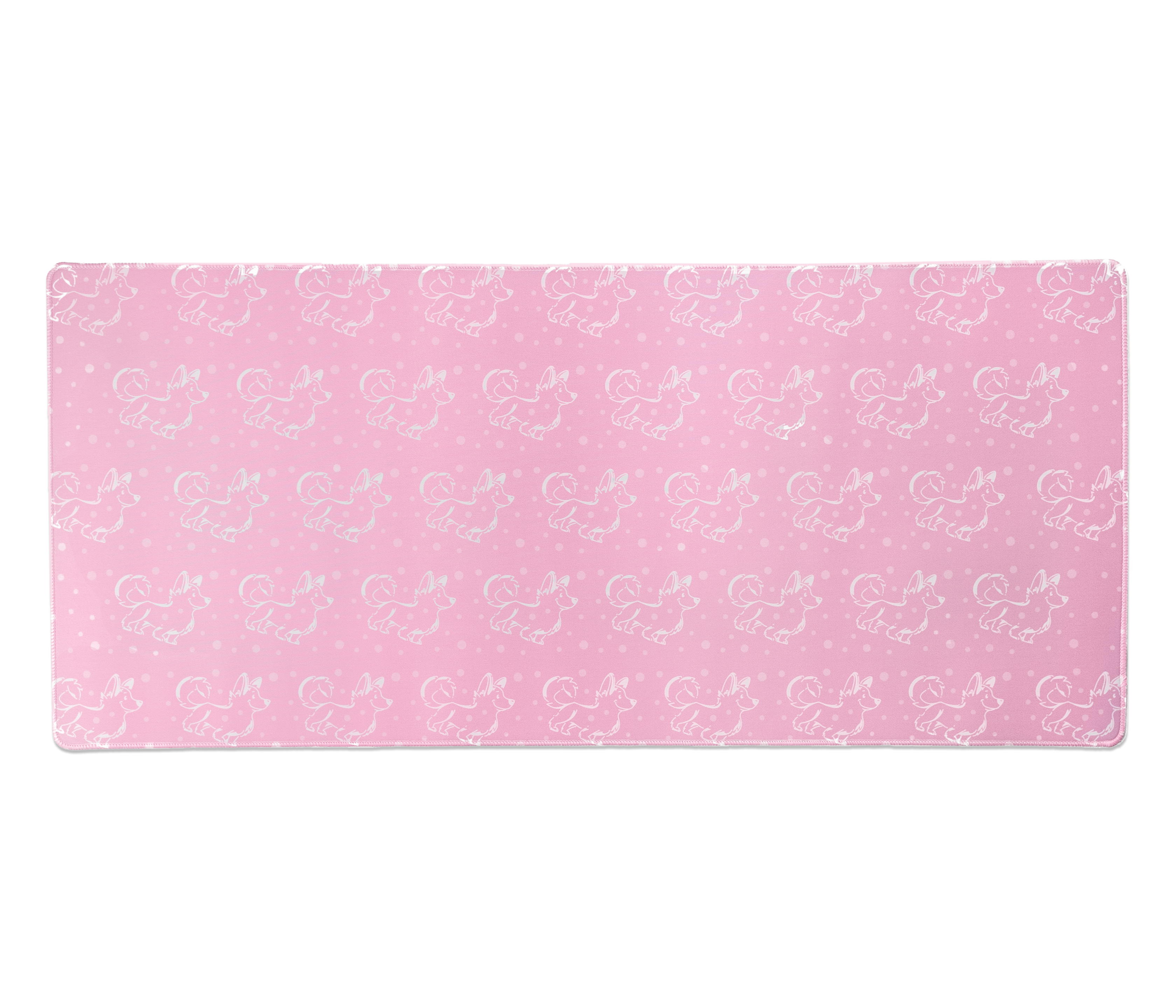 Pink Corgi Desk Mat