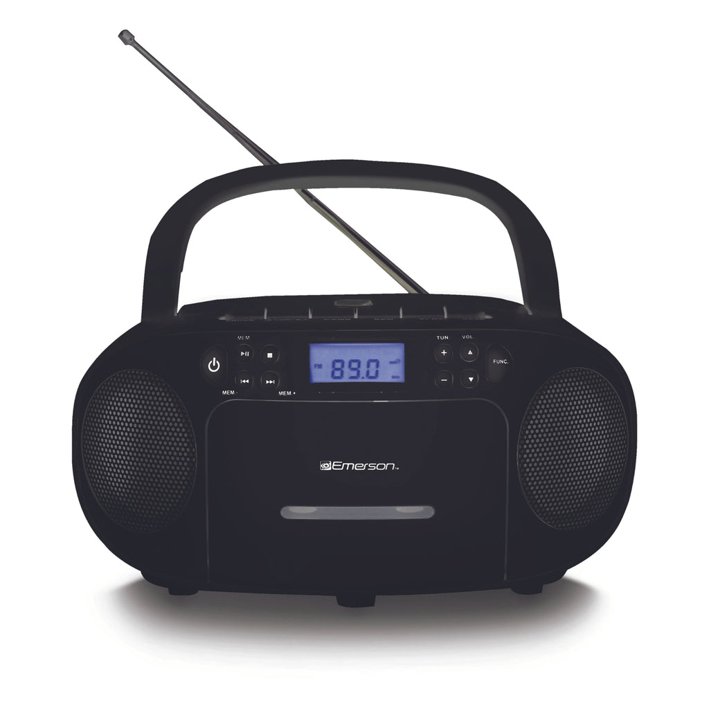 Portable CD/Cassette Boombox with AM/FM Radio