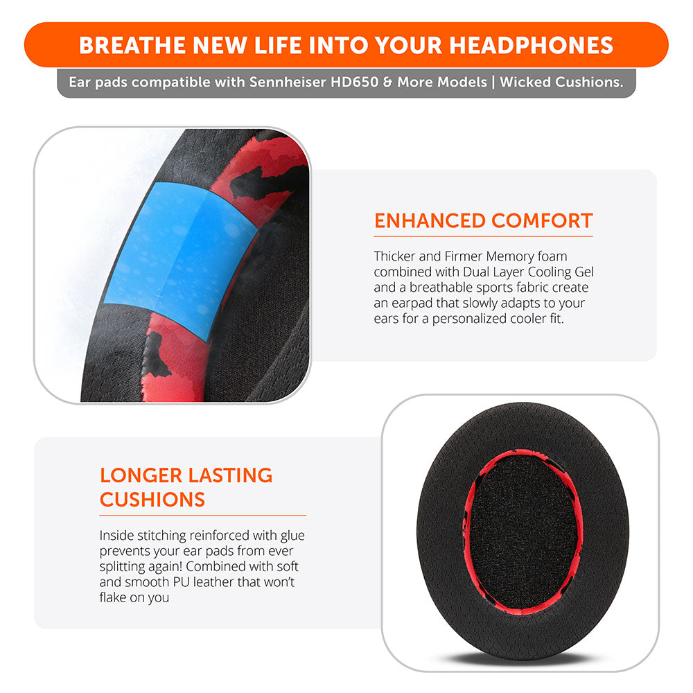 Sennheiser HD6XX & HD600 Gel Earpads - WC FreeZe HD