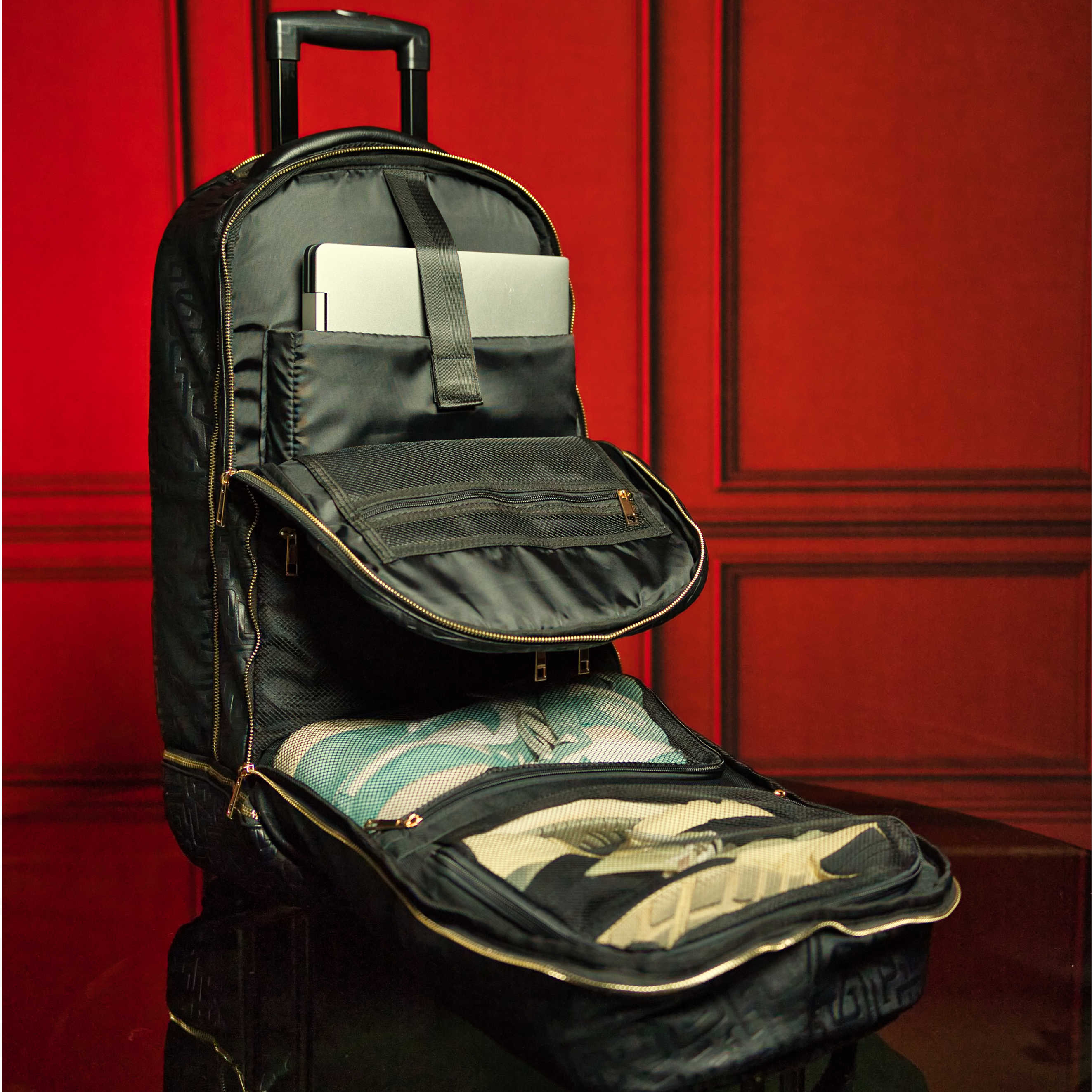 Black Monogram Leather Carry-On Roller Bag (Only 150 Made)