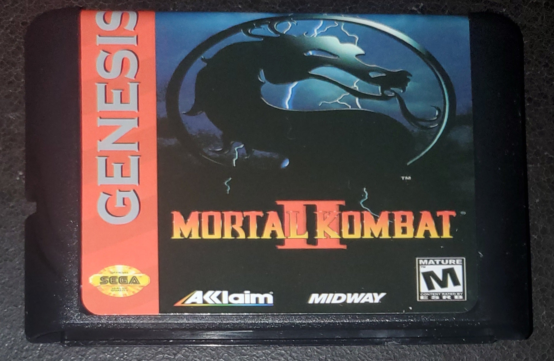 Mortal Kombat 2 Sega Genesis Mega Drive Video Game Cartridge