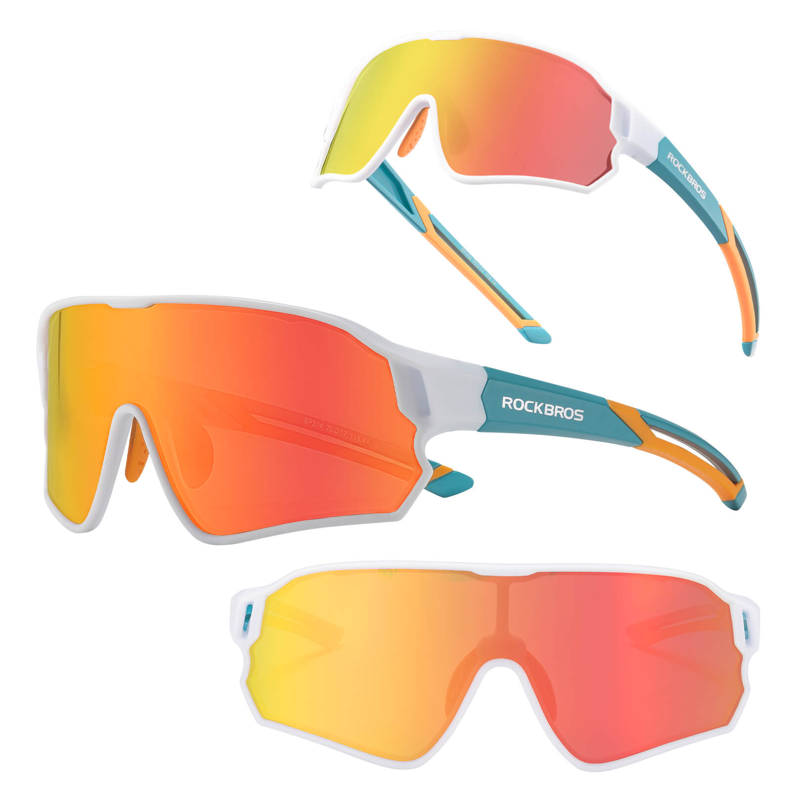 ROCKBROS Kids Polarized Cycling Sunglasses UV400 Bike Glasses