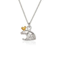 RMZ GOLD NYC Silver Plated Frog Charm Necklace – Cute and Quirky Animal Pendant on Chain – Fun Gift for Nature & Frog Lovers