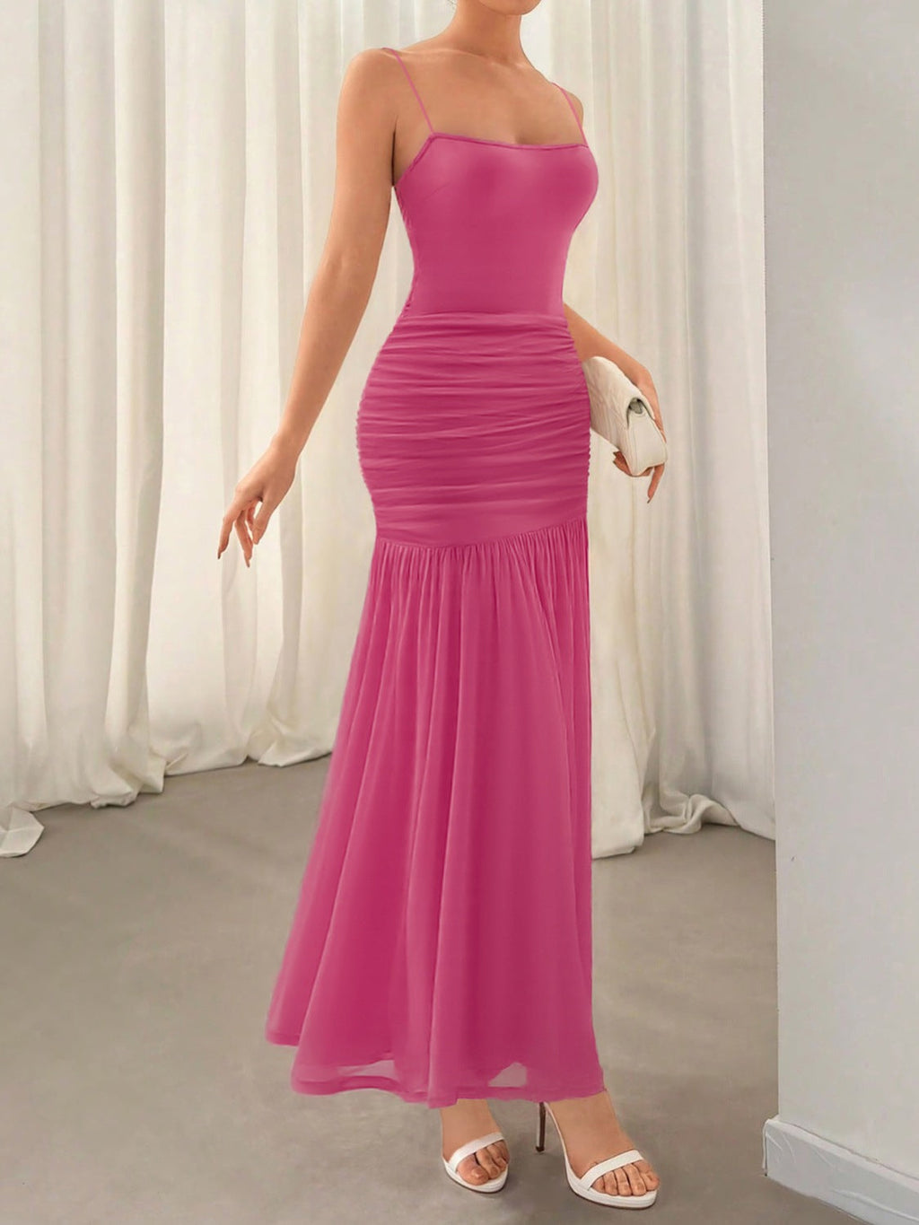Ruched Maxi Cami Dress