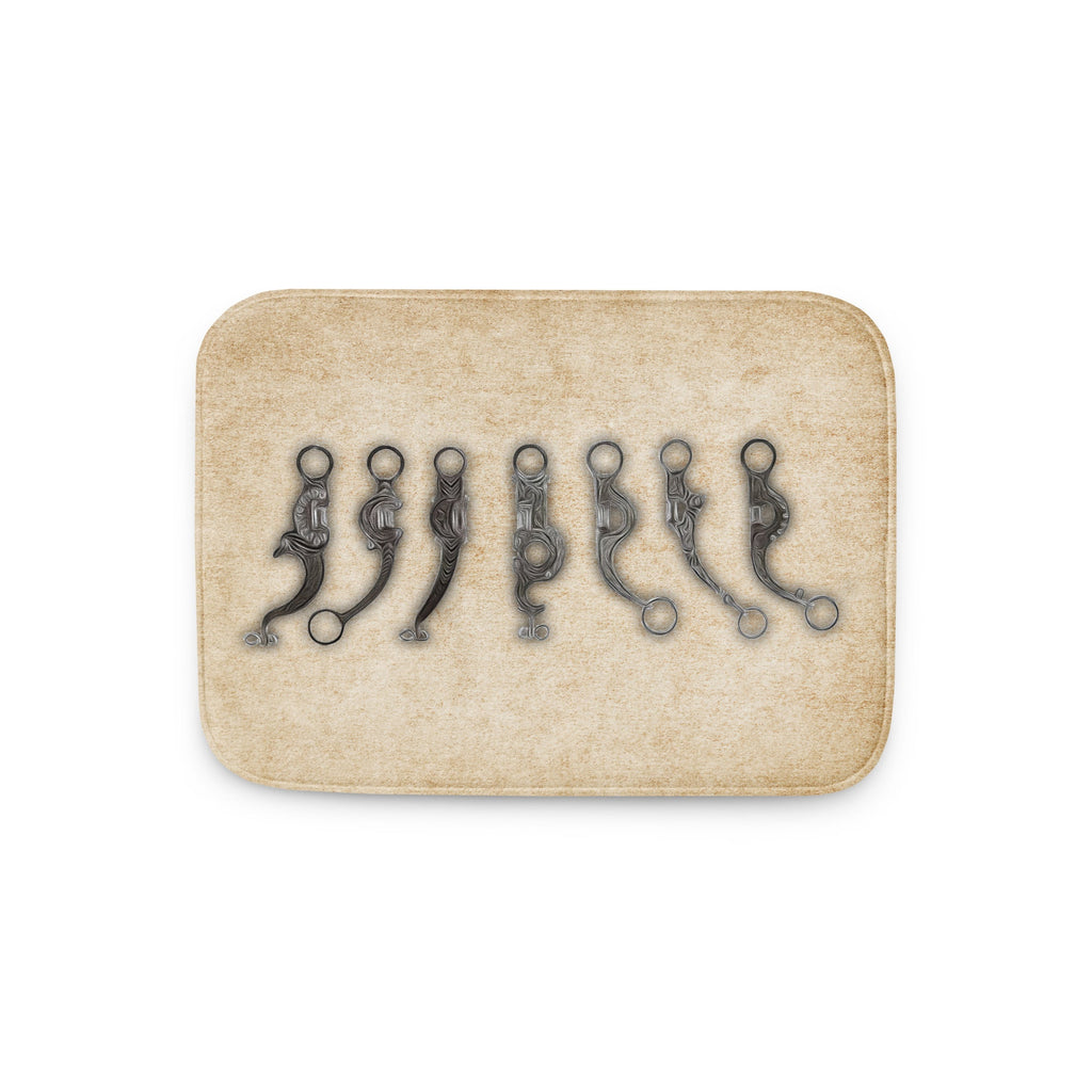 Western Horse Bits Memory Foam Bath Mat
