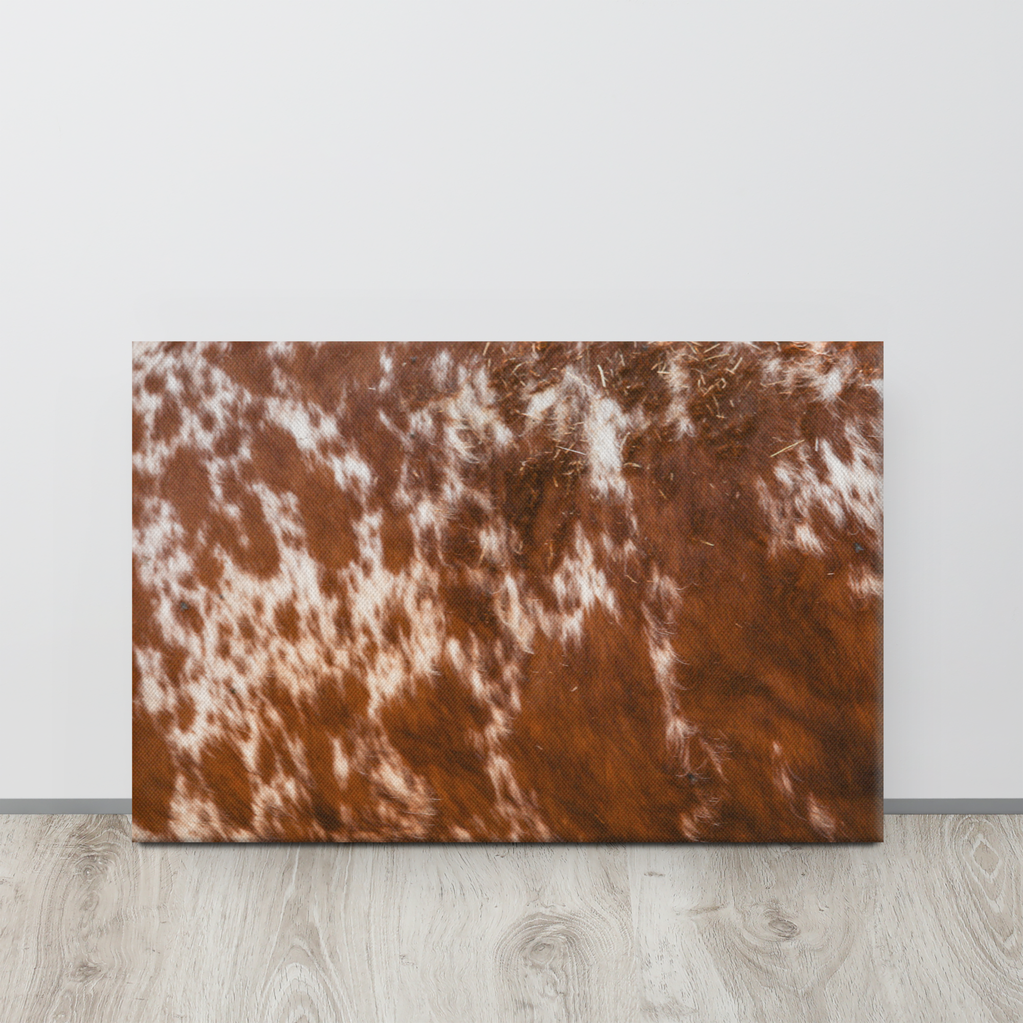 Red and White Cowhide Rustic Western Canvas Wall Art Farmhouse Decor