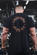Men's Plus Size Letter Round Neck Short Sleeve T-Shirt