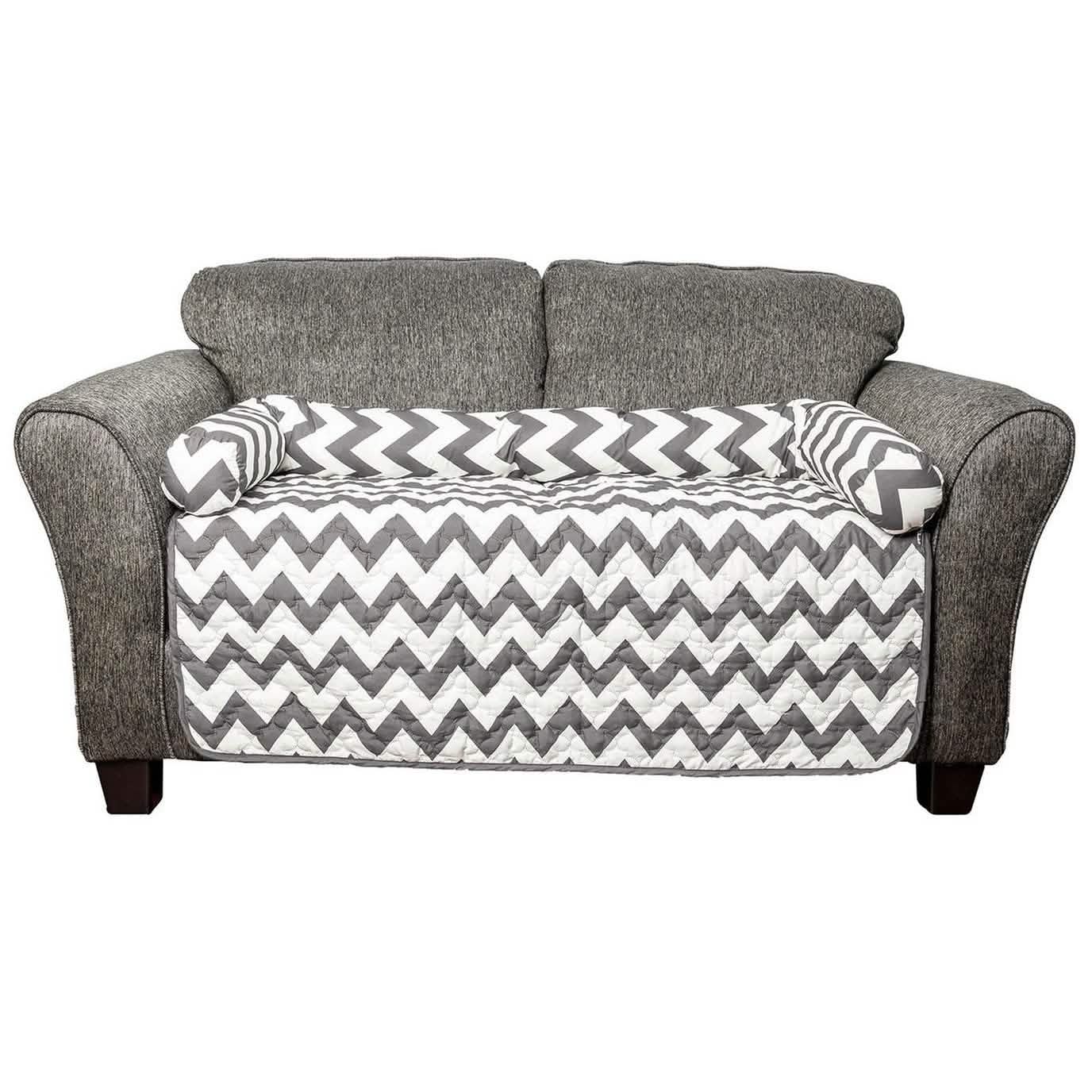 Chevron Reversible Quilted Pet Bed Chair Cover - Assorted Sizes