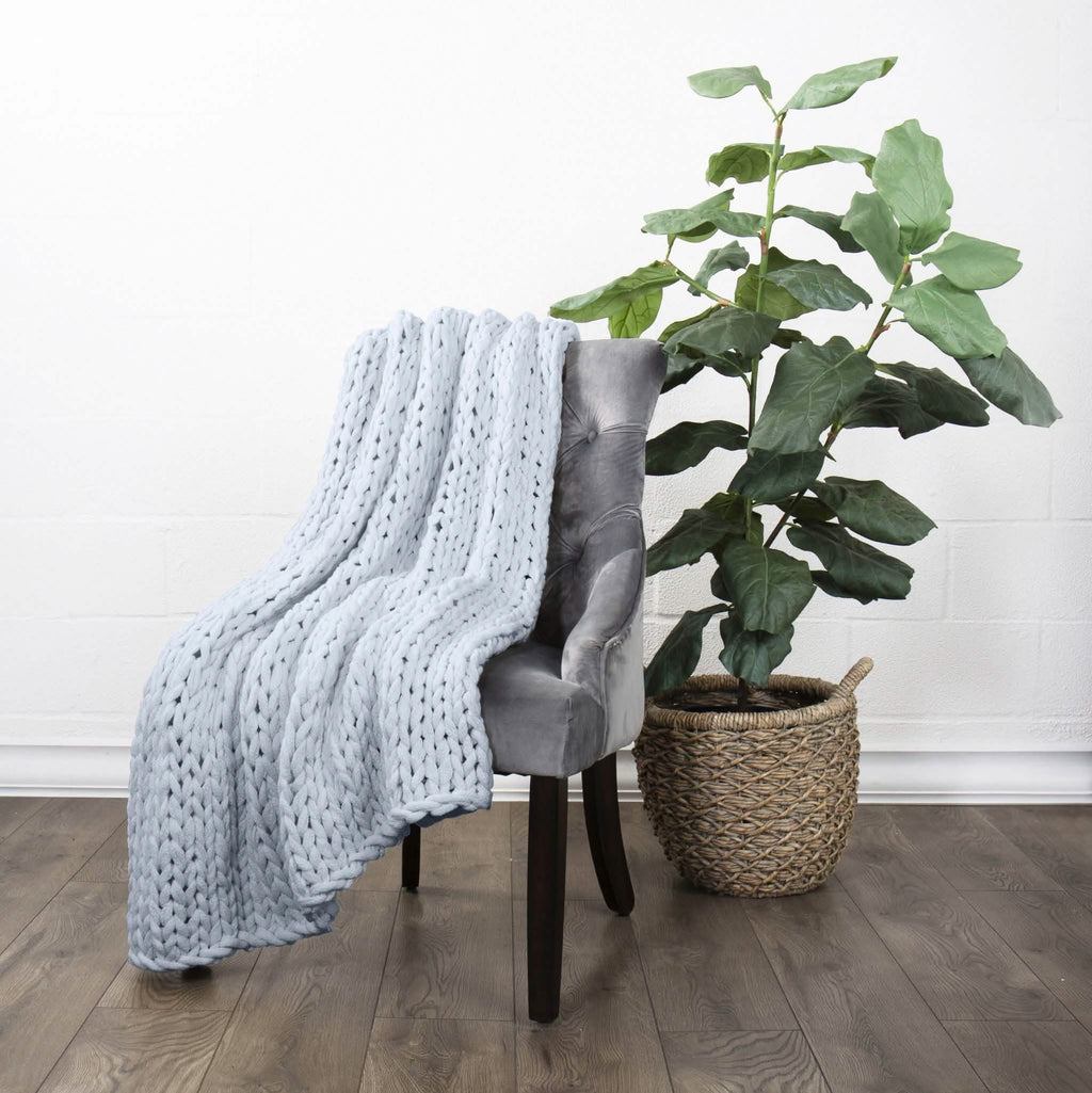 Chunky Knit Throw Blanket