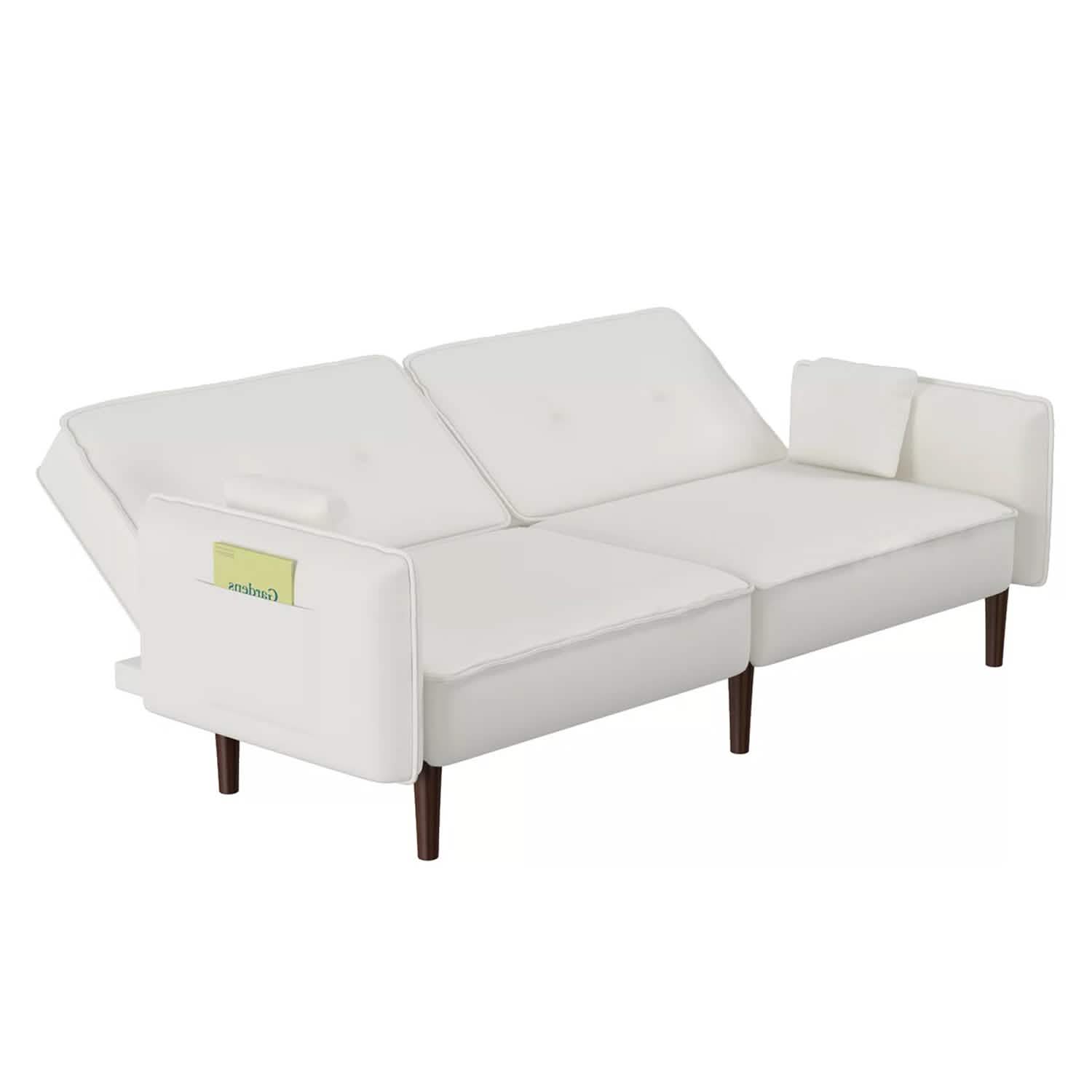 Convertible Futon Sofa Bed with 2 Pillows