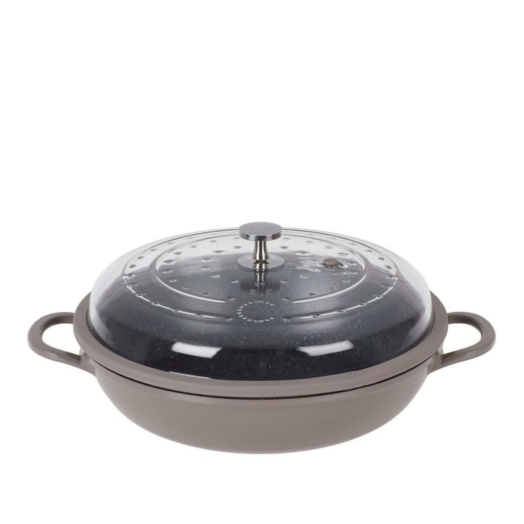 Curtis Stone 4-Quart Cast Aluminum Pan with Glass Lid (Refurbished)