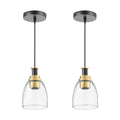 Pendant Light 1-Light Pendant Lighting with Glass Shade Adjustable Height