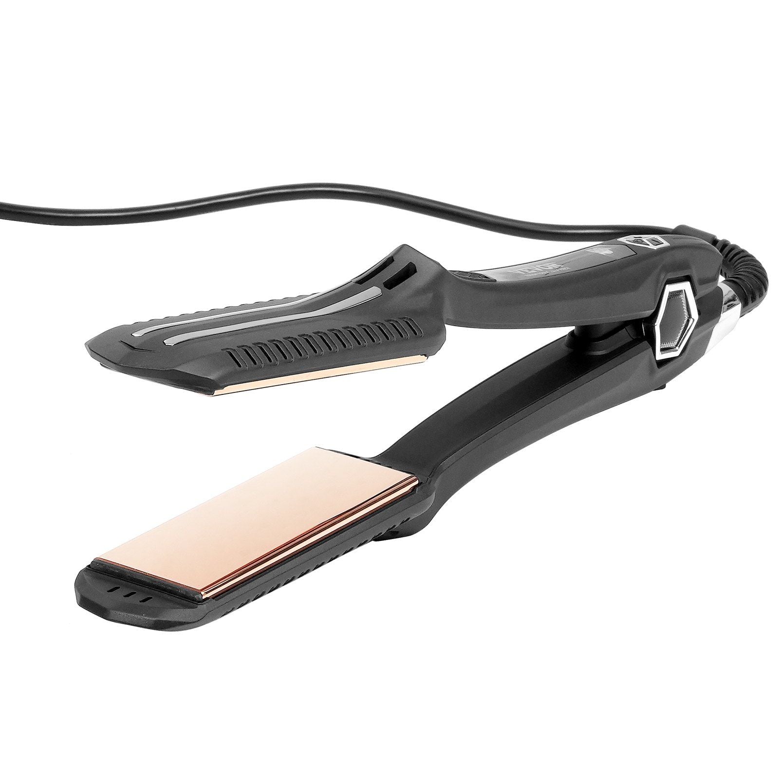 Hair Straightener, 1.5-inch Titanium Flat Iron, Dual Infrared Hair Straightener Flat Iron with LCD Display and 19 Temp Levels - 210°F to 450°F, Dual Voltage 110V/240V for Salon Home Travel Use