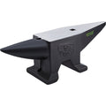 Cast Steel Anvil, 110 Lbs(50kg) Single Horn Anvil with Large Countertop and Stable Base, High Hardness Rugged Round Horn Anvil Blacksmith, for Bending, Shaping