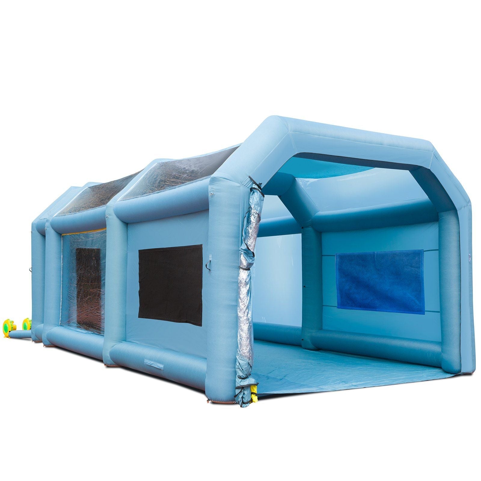 Inflatable Paint Booth, 28x16x11ft Inflatable Spray Booth, High Powerful 750W+950W Blowers Spray Booth Tent, Car Paint Tent Air Filter System for Car Parking Tent Workstation Motorcycle Garage