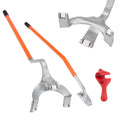 Tire Mount Demount Tool, 22.5"-24.5" Manual Steel Tire Changer Mount Demount Removal Tool, with Extra Bead Keeper, Tubeless Truck Bead Breaker, 3 PCS Tire Changing Tools, Orange