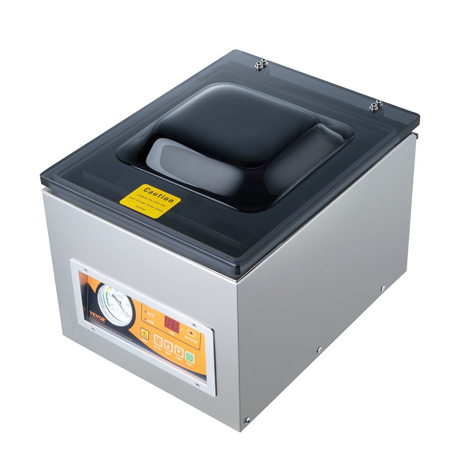 Chamber Vacuum Sealer, 260W Sealing Power, Vacuum Packing Machine for Wet Foods, Meats, Marinades and More, Compact Size with 10.2" Sealing Length, Applied in Home Kitchen and Commercial Use