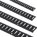 E Track Tie-Down Rail Kit, 18PCS 5' E-Tracks Set Includes 4 Steel Rails & 8 O-Ring Anchors & 4 Tie-Offs with D-Ring & 2 Ratchet Straps, Securing Accessories for Cargo Motorcycles Bikes, 2000 lbs
