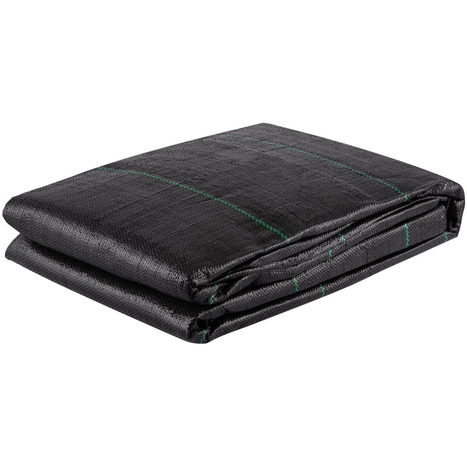 Geotextile Fabric, 12.5 x 50 ft 3.5oz Woven PP Driveway Drain Cloth w/ 600lbs Tensile Strength, Heavy Duty Underlayment for Soil Stabilization, Landscaping, Weed Barrier, 12.5FT50FT-3.5OZ, Black