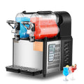 Commercial Slushy Machine, 3LX2 Tank Slush Drink Maker, 340W Frozen Drink Machine with Temperature Preservation, Stainless Steel Home Slush Frozen Drink Machine with Automatic Clean, Black