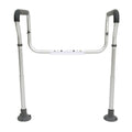 Toilet Safety Rail, Bathroom Toilet Seat Frame, Adjustable Width & Height Fit Most Toilets, Supports 300lbs, Toilet Handles Grab Bars with Padded Armrests for Handicap, Disabled, Seniors