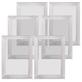 Screen Printing Kit, 6 Pieces Aluminum Silk Screen Printing Frames, 10x14inch Silk Screen Printing Frame with 110 Count Mesh, High Tension Nylon Mesh and Sealing Tape for T-shirts DIY Printing