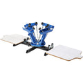Screen Printing Machine, 4 Color 2 Station, 360° Rotable Silk Screen Printing Press, 21.2 x 17.7in / 54 x 45cm Screen Printing Press, Dual-layer Positioning Pallet for DIY T-shirt Printing