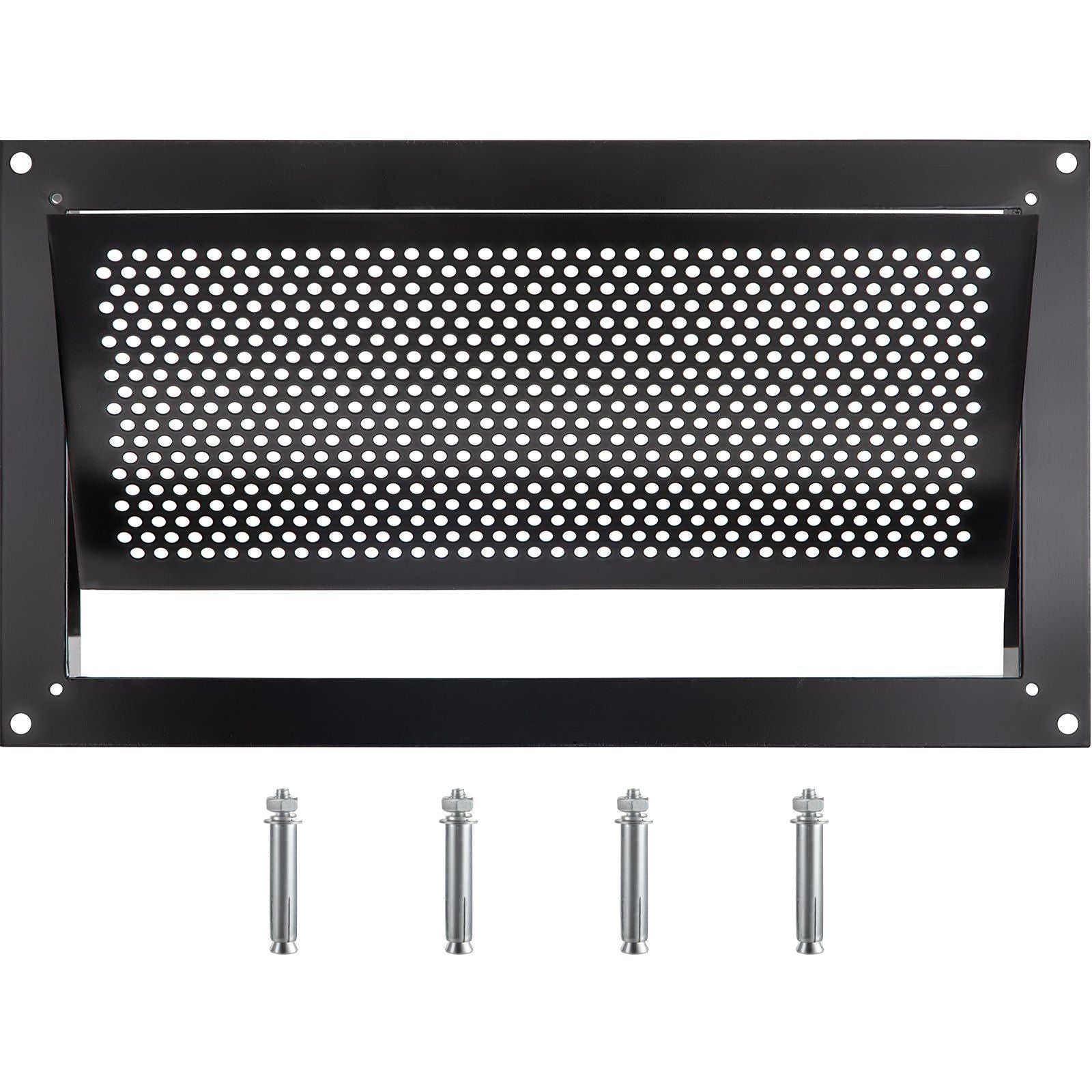 Flood Vent, 8" Height x 16" Width x 2" Depth Foundation Flood Vent, to Reduce Foundation Damage and Flood Risk, Black, Wall Mounted, for Crawl Spaces,Garages & Full Height Enclosures