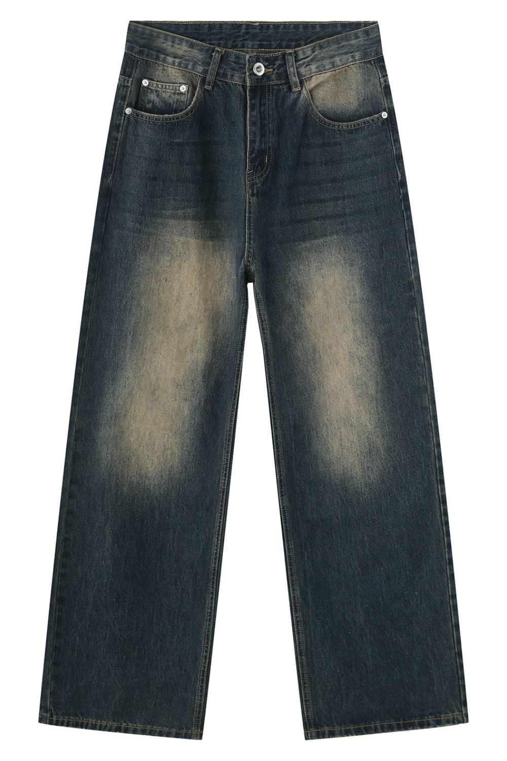 Mid Rise Jeans with Pockets