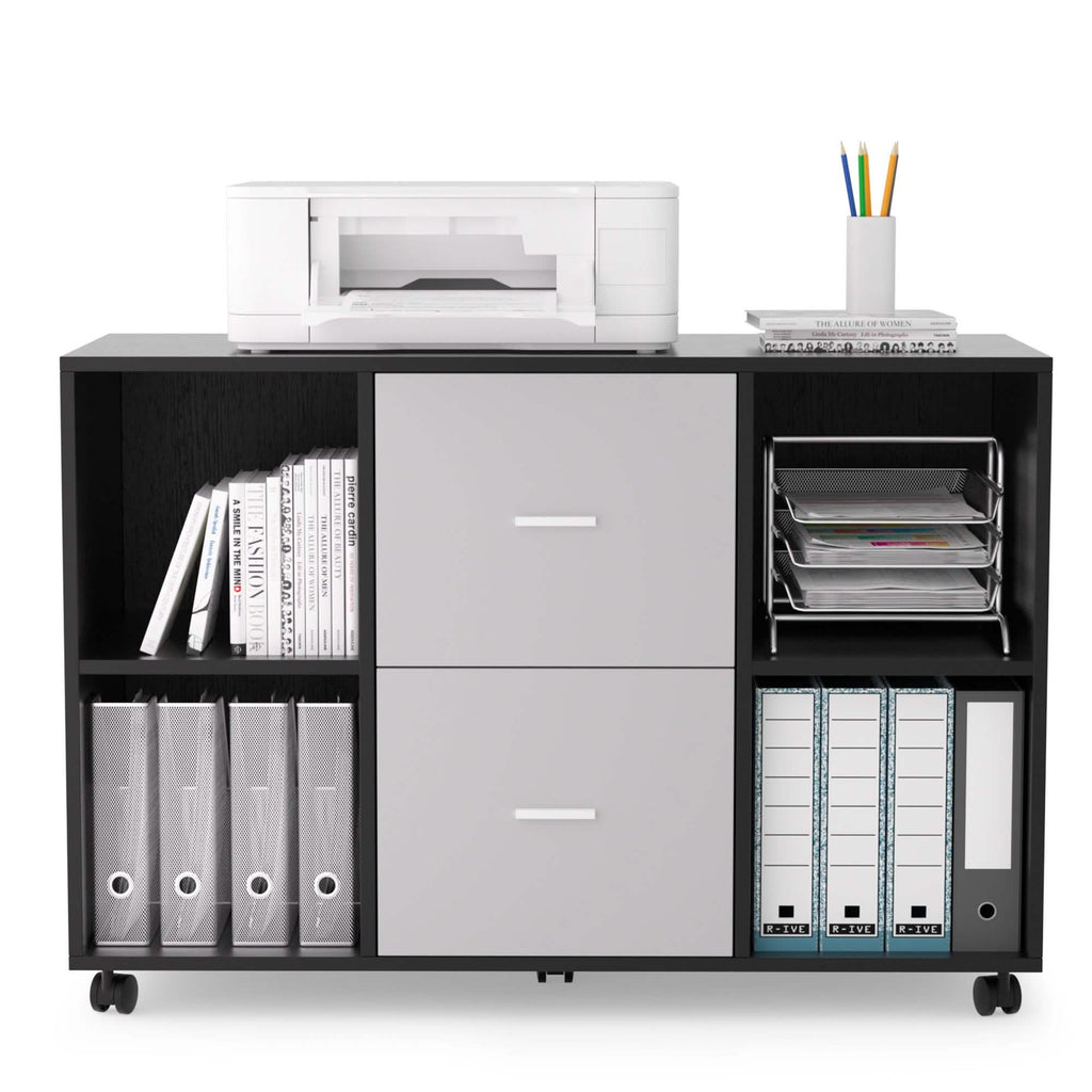 File Cabinet 2 Drawers Wooden Lateral Filling Cabinet