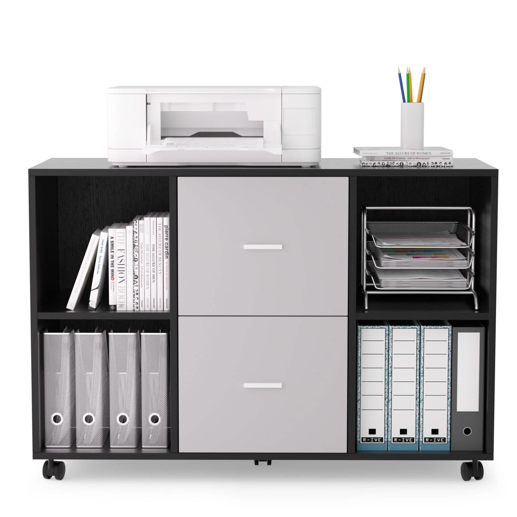 File Cabinet 2 Drawers Wooden Lateral Filling Cabinet