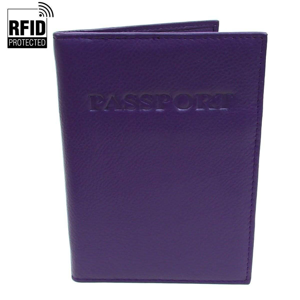 Genuine Leather RFID Passport Holder