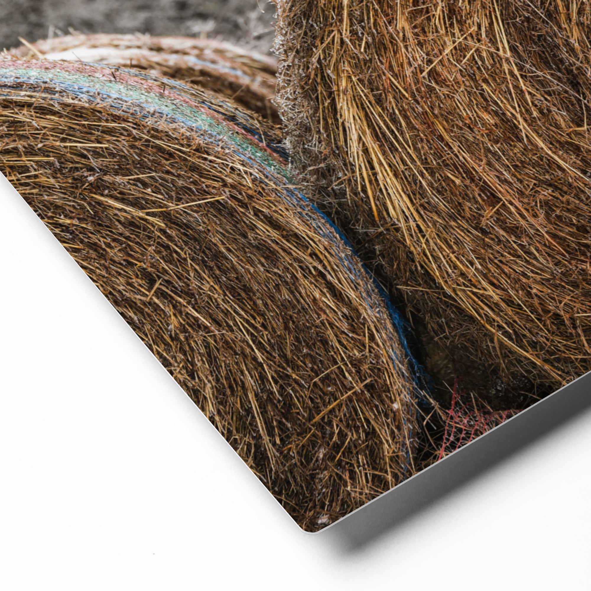Hay Bales in the Snow Canvas Wall Art | Western Home Decor