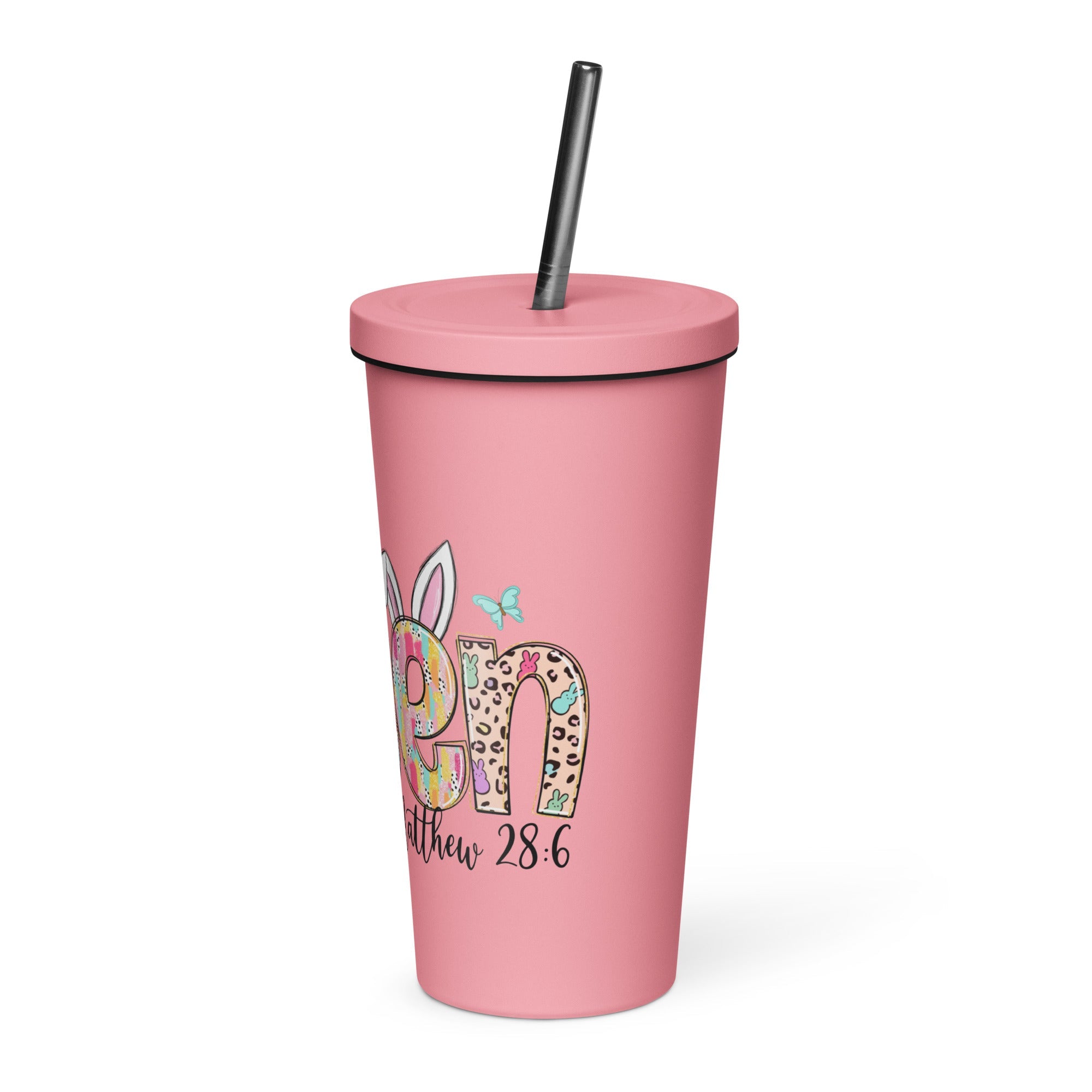 He is Risen 20oz Insulated tumbler with Straw